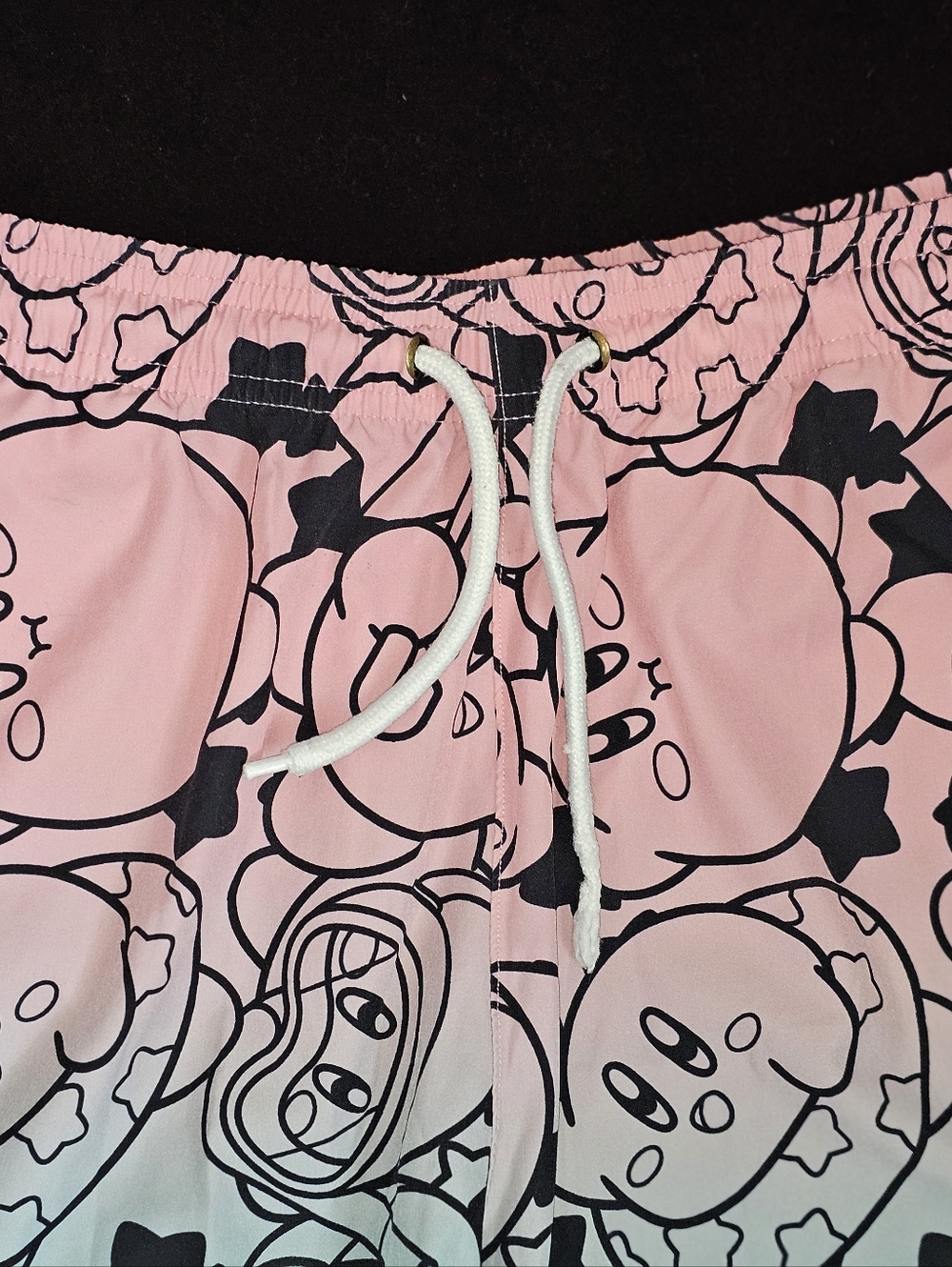 Kirby Gradient Board Shorts - Pink to Teal Character Print Medium - Picture 4 of 7